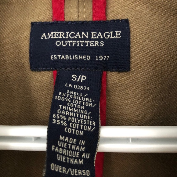 American Eagle Outfitter Cotton Chore/Trucker Jacket Tan - Size Small Unisex - Picture 8 of 8